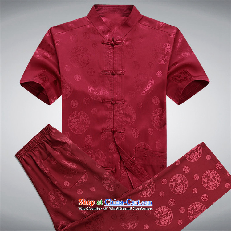 Hiv Rollet summer new national costumes Tang dynasty middle-aged short-sleeve kit short-sleeved shirt gray suit XXXL picture, prices, brand platters! The elections are supplied in the national character of distribution, so action, buy now enjoy more preferential! As soon as possible.