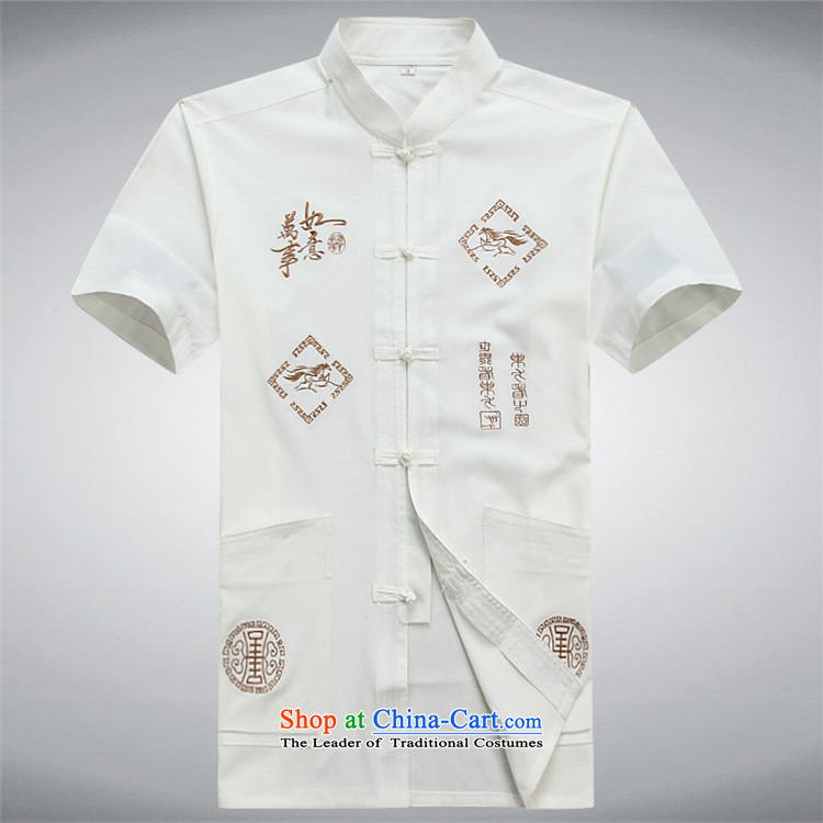 Rollet HIV Tang dynasty in the number of older men and short-sleeved T-shirt middle-aged men Mr Ronald Tang dynasty short-sleeved older persons for summer XXXL white picture, prices, brand platters! The elections are supplied in the national character of distribution, so action, buy now enjoy more preferential! As soon as possible.
