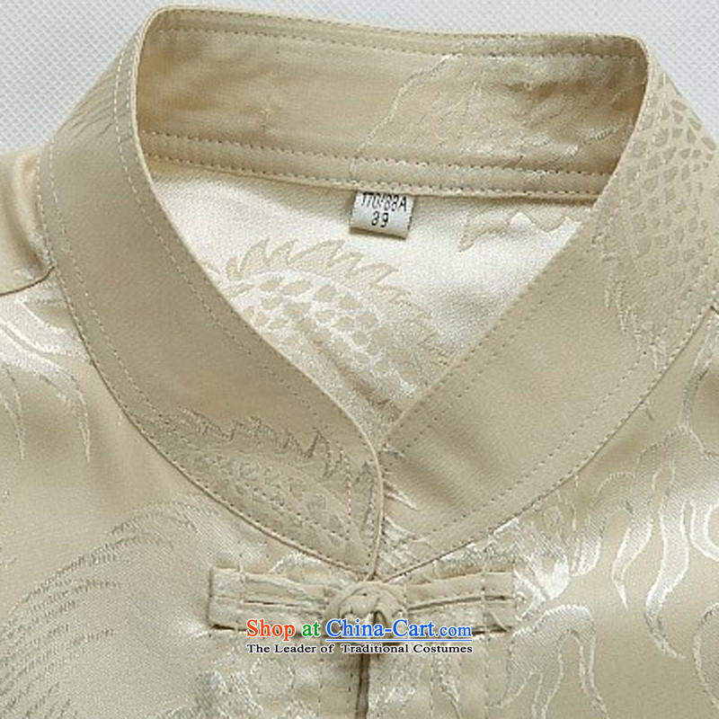Hiv Rollet middle-aged men and summer 2015 kit tray clip collar Tang Dynasty Chinese clothing White Kit , L, HIV (AICAROLINA ROLLET) , , , shopping on the Internet