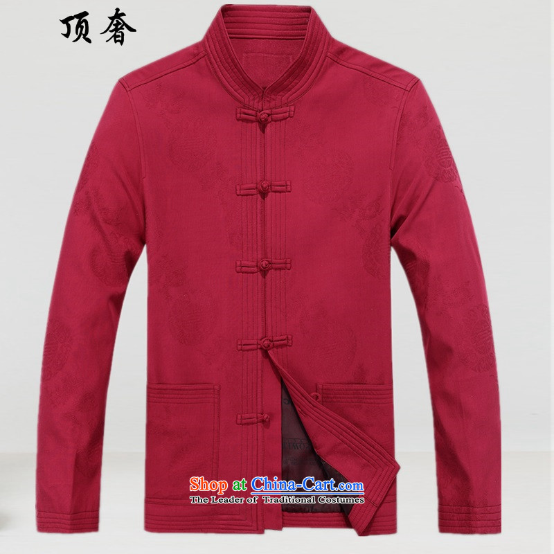 Top Luxury of older persons in the Tang dynasty and long-sleeved jacket cotton men with grandpapa load spring and autumn older persons life jackets jacket Large Tang Dynasty Package 88010) Red Kit 190, top luxury shopping on the Internet has been pressed.
