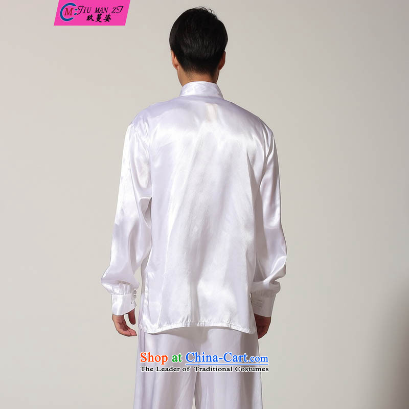 Ko Yo Overgrown Tomb Gigi Lai Man 2015 New Tang dynasty solid color kit damask kit two Chinese men and tai chi Tang dynasty service long-sleeved shirt collar M0048 M0048 kung fu Ko Yo Overgrown Tomb Gigi Lai has been pressed, L, online shopping