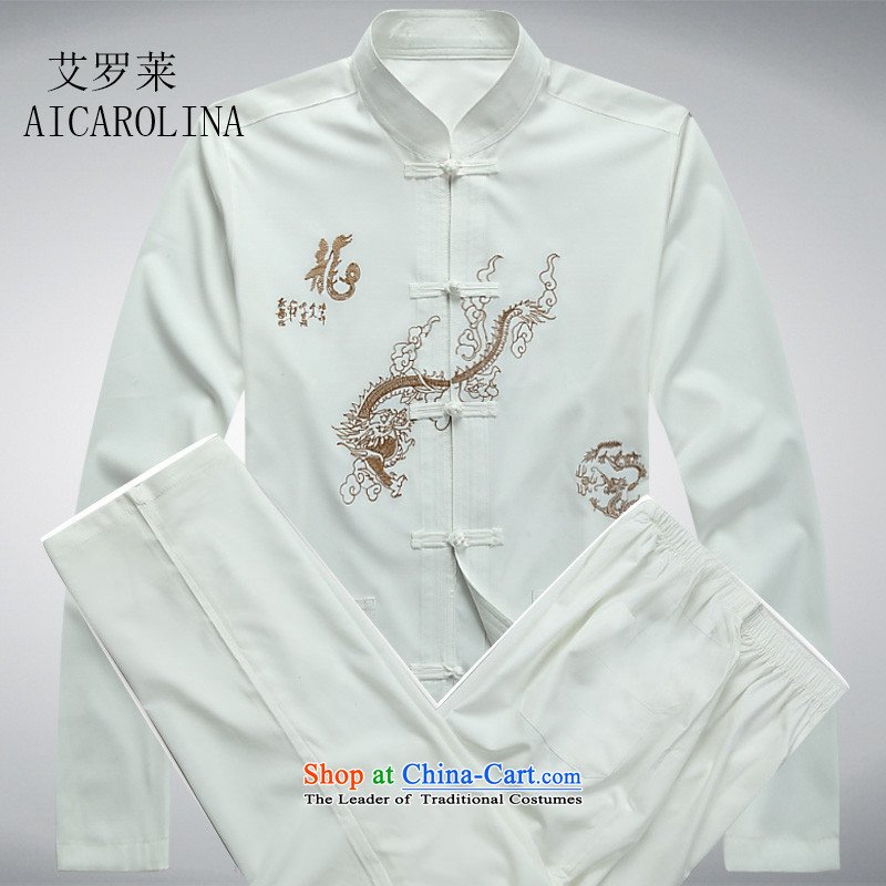 Hiv Rollet Chinese China wind men Tang Dynasty Package long-sleeved gown male Ball Spring and Autumn Services White Kit , M, HIV (AICAROLINA ROLLET) , , , shopping on the Internet