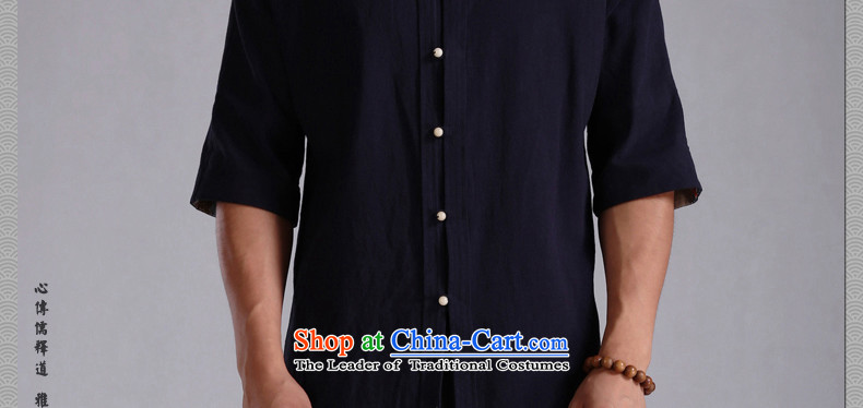 Cd 3 China wind bodhicitta male summer cotton linen flax short-sleeved shirt Chinese men casual shirts in Tang Dynasty ball spring and summer, big white (L) Picture, prices, brand platters! The elections are supplied in the national character of distribution, so action, buy now enjoy more preferential! As soon as possible.