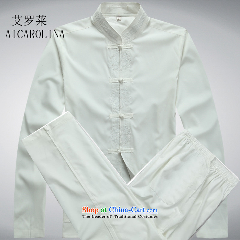 Hiv middle-aged men Rollet Tang Dynasty Package in long-sleeved older father Tang dynasty replacing ball-Service Pack men fall Tang dynasty white kit S, HIV (AICAROLINA ROLLET) , , , shopping on the Internet