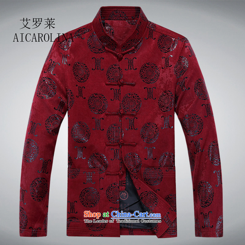 Hiv Rollet spring long-sleeved Tang dynasty long-sleeved shirt, older men detained long-sleeved Tang dynasty disc loading father BOURDEAUX L, HIV (AICAROLINA ROLLET) , , , shopping on the Internet