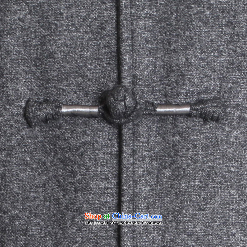The Cave of the elderly in the autumn and winter 15 elderly men's upscale solid color jacket wool blend yarn Tang older clothing T9821 dark gray , 185 yards to the Cave of the elderly has been pressed shopping on the Internet