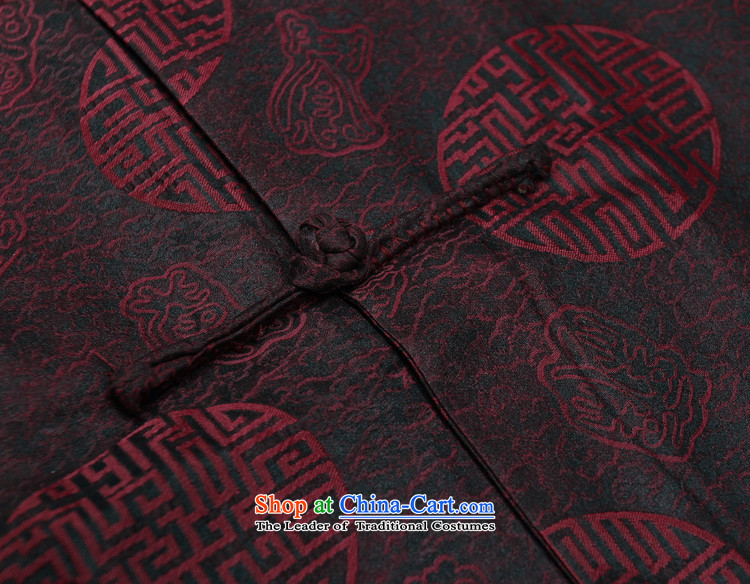 The new Summer Scent of silk yarn in the cloud of older Tang Dynasty Short-Sleeve Men national dress casual clothes men Chinese Han-auspicious Millennium Millennium red XXXL/190 picture, prices, brand platters! The elections are supplied in the national character of distribution, so action, buy now enjoy more preferential! As soon as possible.