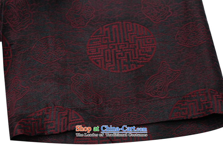 The new Summer Scent of silk yarn in the cloud of older Tang Dynasty Short-Sleeve Men national dress casual clothes men Chinese Han-auspicious Millennium Millennium red XXXL/190 picture, prices, brand platters! The elections are supplied in the national character of distribution, so action, buy now enjoy more preferential! As soon as possible.