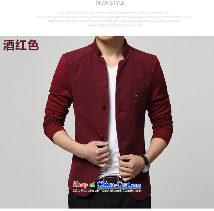 2015 Korean waxberry Mock-neck England s Chinese tunic suit small single knitting stitching gross? 