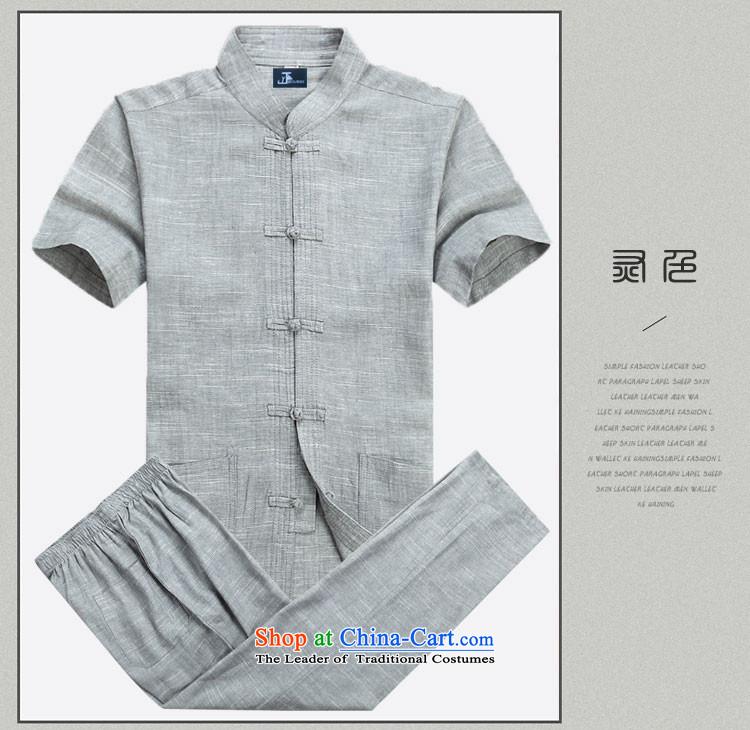 - Wolf JIEYA-WOLF, Tang Dynasty Package men's summer short-sleeved cotton linen Solid Color Kit Man Tang dynasty short-sleeved shirt kit cotton linen light gray T-shirts are聽170/M a picture, prices, brand platters! The elections are supplied in the national character of distribution, so action, buy now enjoy more preferential! As soon as possible.