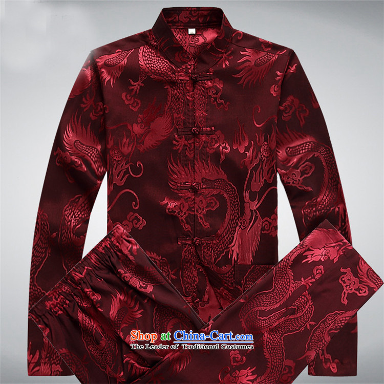 The elderly in the OSCE Kyung Tang dynasty China wind men's grandfather summer leisure exercise clothing large long-sleeved men Tang Dynasty Package red kit XXXL picture, prices, brand platters! The elections are supplied in the national character of distribution, so action, buy now enjoy more preferential! As soon as possible.