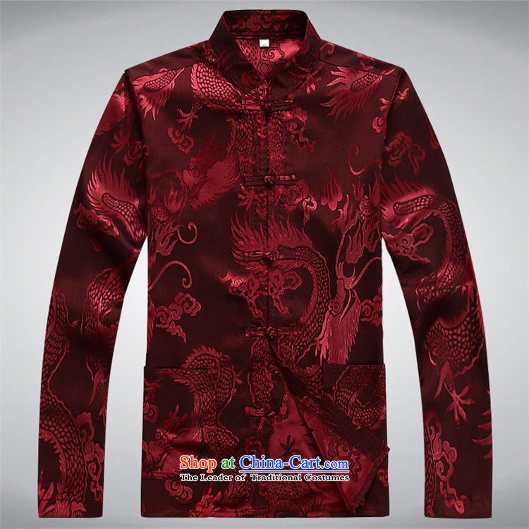 The elderly in the OSCE Kyung Tang dynasty China wind men's grandfather summer leisure exercise clothing large long-sleeved men Tang Dynasty Package red kit XXXL picture, prices, brand platters! The elections are supplied in the national character of distribution, so action, buy now enjoy more preferential! As soon as possible.