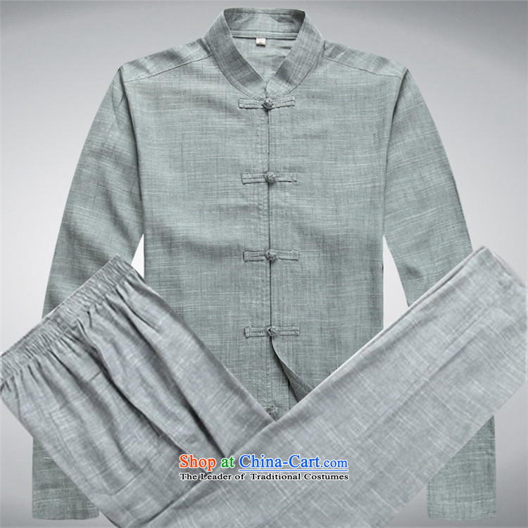 The elderly in the OSCE Kyung Tang Dynasty Package and long-sleeved linen tray clip cotton linen shirt men t-shirt with beige Tang dynasty father kit S picture, prices, brand platters! The elections are supplied in the national character of distribution, so action, buy now enjoy more preferential! As soon as possible.