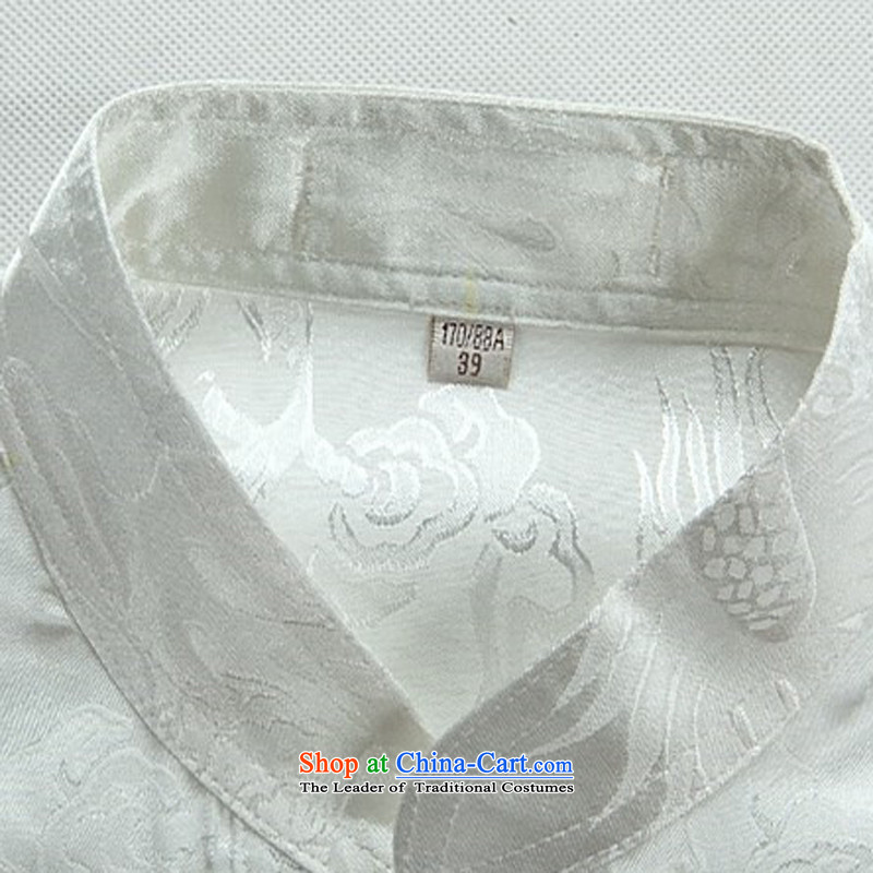 Kanaguri mouse men Tang Dynasty Package long-sleeved shirt national costumes Chinese men's shirts China wind White Kit XXL, kanaguri mouse (JINLISHU) , , , shopping on the Internet