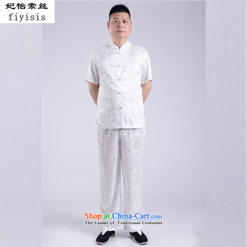 Princess Selina Chow in    2015 in Tang Dynasty older men and short-sleeve kit older men summer Tang Dynasty Package of older persons with Mr Ronald White 170, Tang Fei Chow (fiyisis) , , , shopping on the Internet