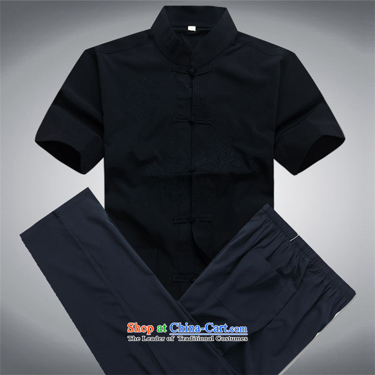 Beijing Summer Europe men short-sleeved T-shirt summer Tang replacing older men Kit Chinese shirt dark blue packaged XXXL picture, prices, brand platters! The elections are supplied in the national character of distribution, so action, buy now enjoy more preferential! As soon as possible.