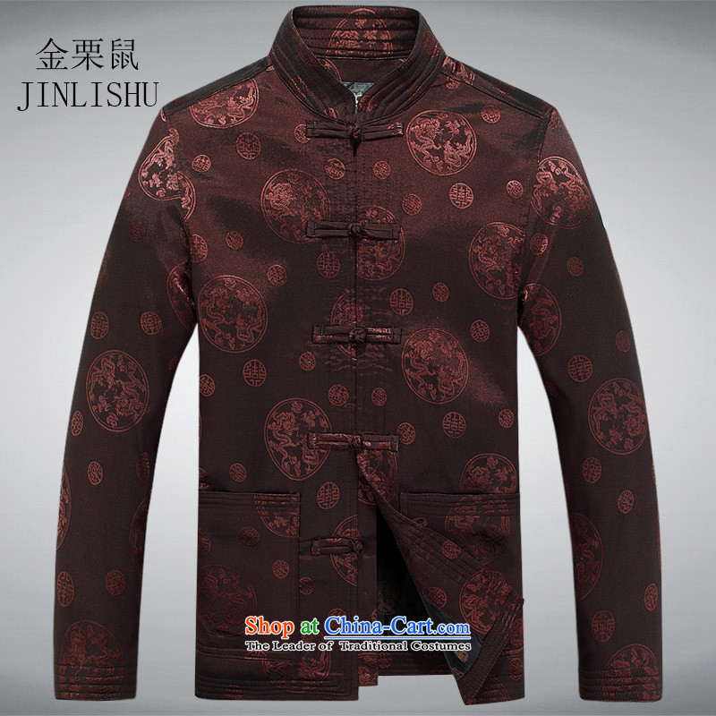 Kanaguri mouse of older persons in the Tang dynasty and long-sleeved shirt men spring men Tang Jacket coat elderly lady color clothes M