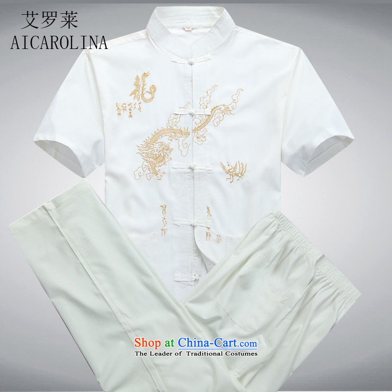 Hiv Rollet short-sleeved Summer 2015 Mr Ronald Tang dynasty in older collar Chinese men and Tang Dynasty Package White Kit XL, HIV (AICAROLINA ROLLET) , , , shopping on the Internet