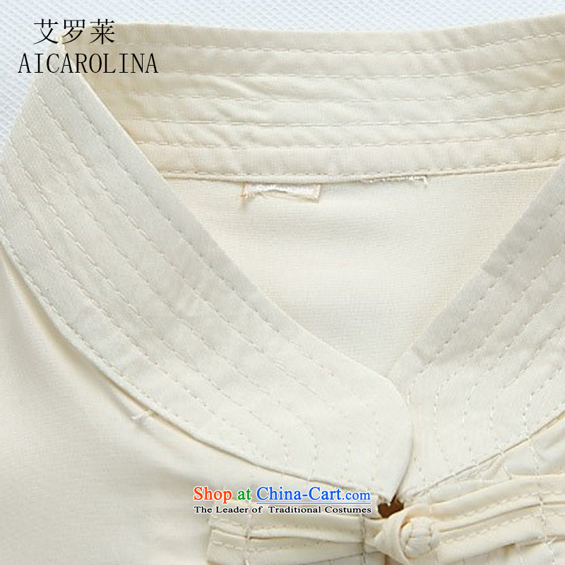 Hiv Rollet short-sleeved Summer 2015 Mr Ronald Tang dynasty in older collar Chinese men and Tang Dynasty Package White Kit XL, HIV (AICAROLINA ROLLET) , , , shopping on the Internet