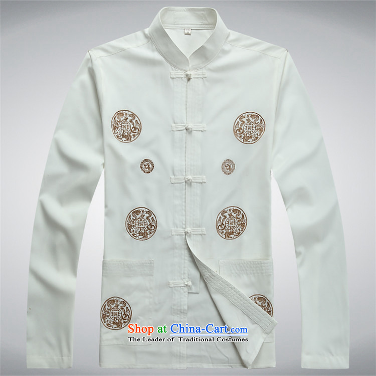 The elderly in the euro Beijing spring and summer disc detained men exercise clothing long-sleeved Tang dynasty traditional ethnic costume kit beige kit XXXL picture, prices, brand platters! The elections are supplied in the national character of distribution, so action, buy now enjoy more preferential! As soon as possible.
