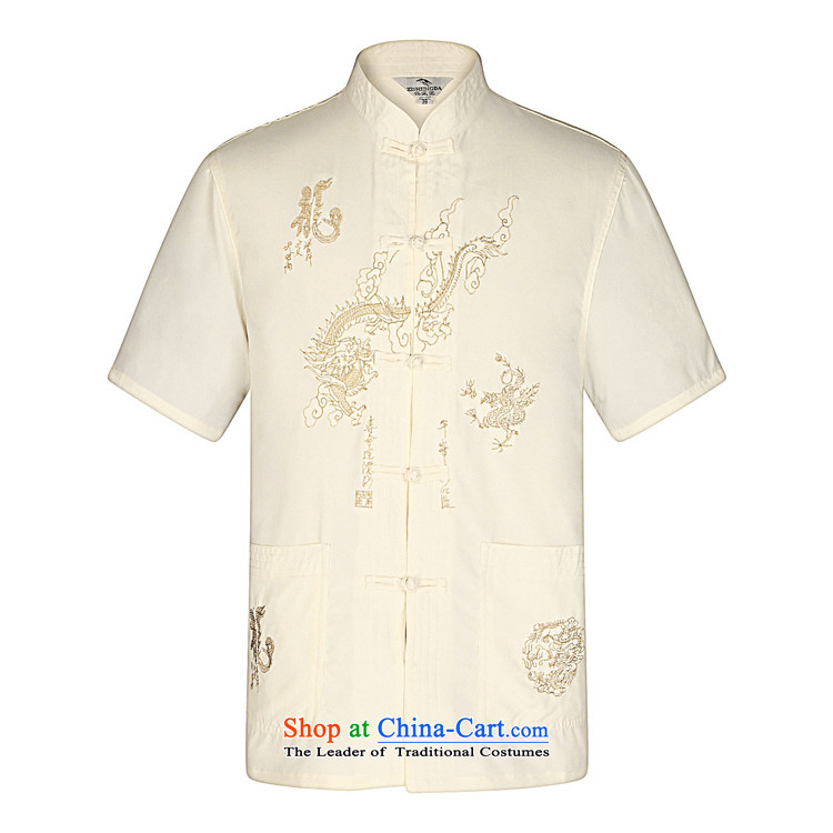 C.o.d. Jie of the new summer Men's Mock-Neck pure cotton pad short-sleeved shirt with tie embroidery Tang Dynasty navy 39 pictures, prices, brand platters! The elections are supplied in the national character of distribution, so action, buy now enjoy more preferential! As soon as possible.