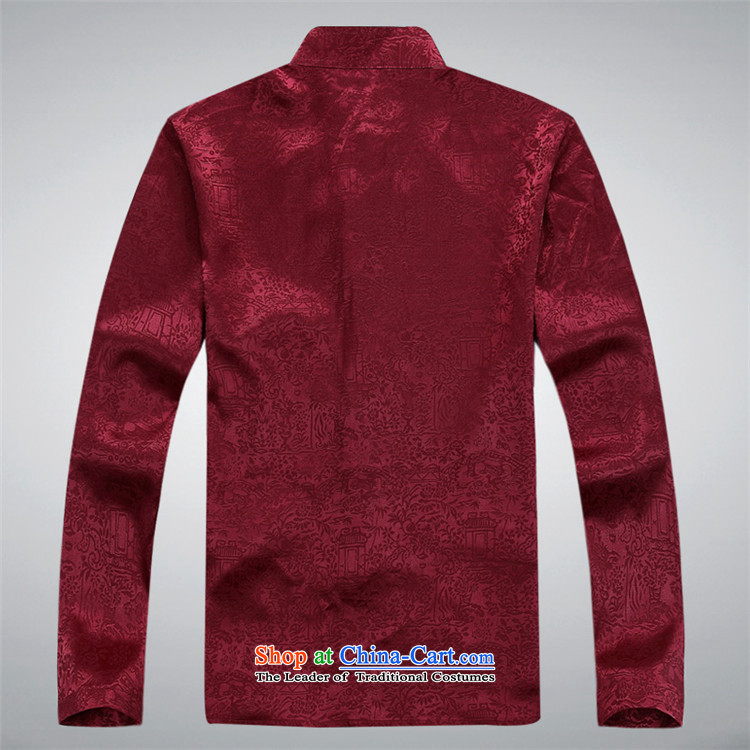 Kanaguri mouse new products in men's older Tang dynasty and long-sleeved men summer Chinese national costumes elderly kit red T-shirt XXXL picture, prices, brand platters! The elections are supplied in the national character of distribution, so action, buy now enjoy more preferential! As soon as possible.