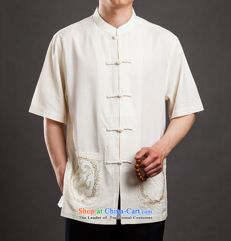 Azzu (azouari) defense men short-sleeved Tang Dynasty Chinese Disc detained Men's Mock-Neck beige 44 pictures, prices, brand platters! The elections are supplied in the national character of distribution, so action, buy now enjoy more preferential! As soon as possible.