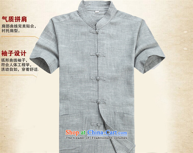 Airault letang replacing men's packaged Short-Sleeve Men's Tang Dynasty Package for larger elderly people in the Tang dynasty and light gray suit XXXL picture, prices, brand platters! The elections are supplied in the national character of distribution, so action, buy now enjoy more preferential! As soon as possible.