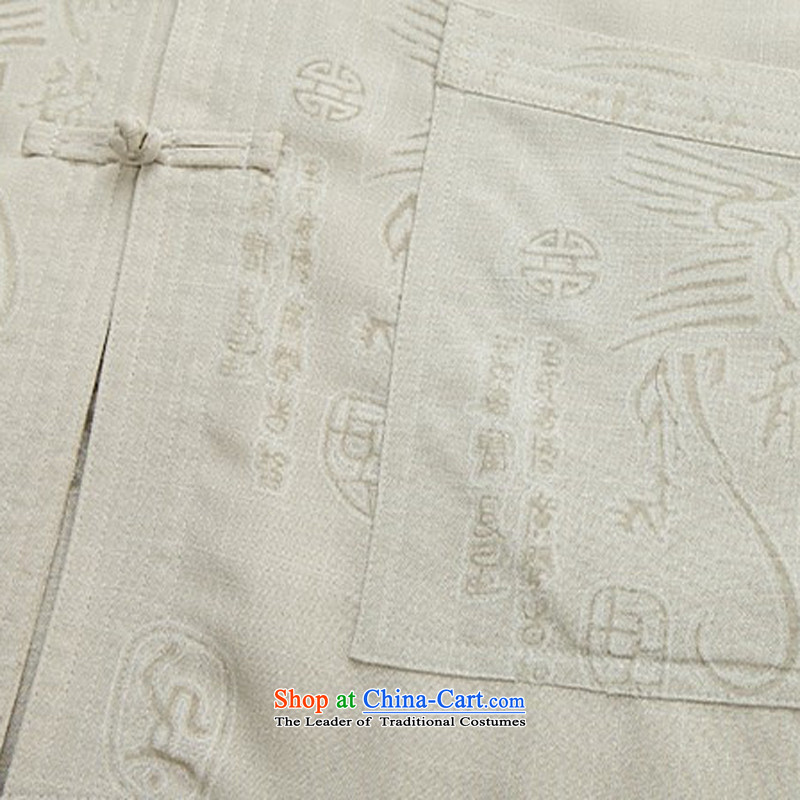 Kanaguri mouse new summer, older men Tang dynasty short-sleeved T-shirt large leisure Tang dynasty China wind white , L kanaguri mouse (JINLISHU) , , , shopping on the Internet