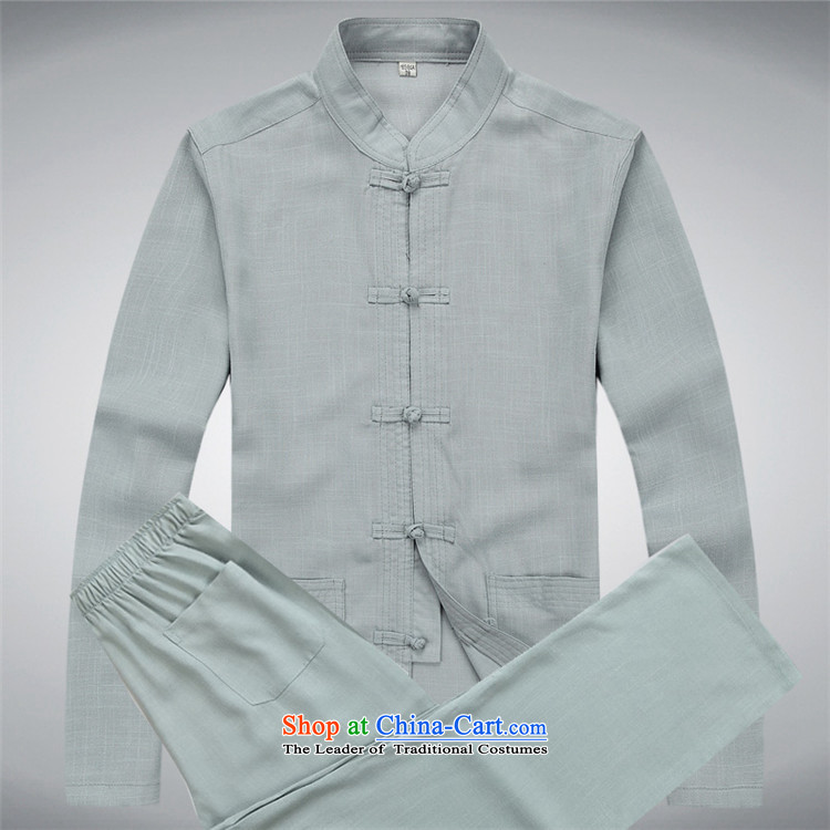 Beijing Summer Europe New Tang Dynasty Men's Long-Sleeve men of older persons in the Han-China wind Long-sleeve kit gray suit XXL picture, prices, brand platters! The elections are supplied in the national character of distribution, so action, buy now enjoy more preferential! As soon as possible.