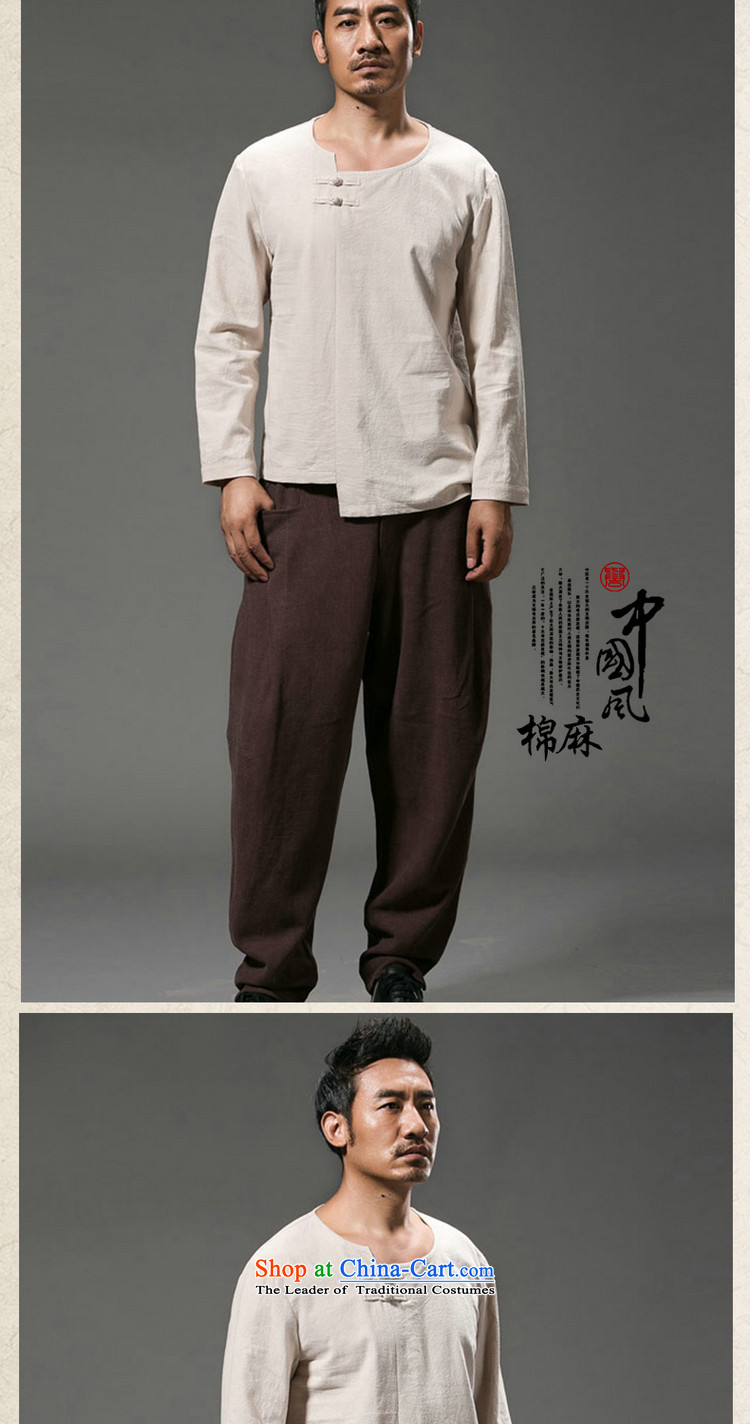 Renowned China wind Chinese tunic male long-sleeved shirt plain manual tray detained men and boys xinqiu replacing Han-T-shirt Kung Fu Tang dynasty netherlands national costumes blue L picture, prices, brand platters! The elections are supplied in the national character of distribution, so action, buy now enjoy more preferential! As soon as possible.