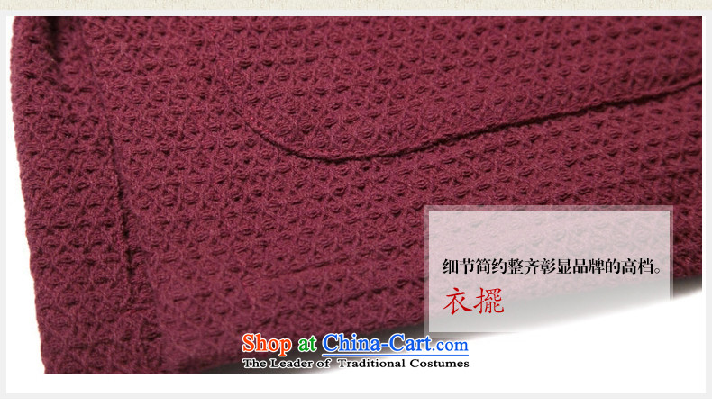 2015 Autumn renowned Tang dynasty China wind of men's woven shirts were long-sleeved jacket loose collar chinese red XXXL picture, prices, brand platters! The elections are supplied in the national character of distribution, so action, buy now enjoy more preferential! As soon as possible.