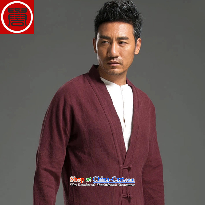 Renowned 2015 China wind men linen coat V-Neck Chinese leisure Han-blue large (XL), renowned (CHIYU) , , , shopping on the Internet