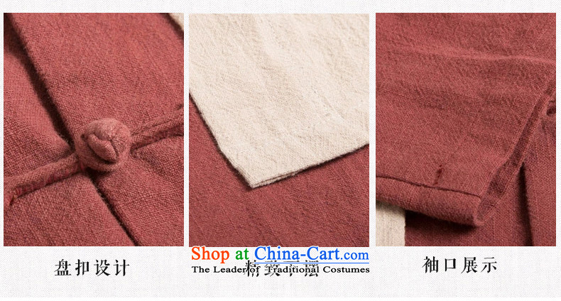 Renowned Tang dynasty China wind leave two Sau San Men long-sleeved shirt with autumn flax mock fall on the new red and white in (L) pictures, prices, brand platters! The elections are supplied in the national character of distribution, so action, buy now enjoy more preferential! As soon as possible.