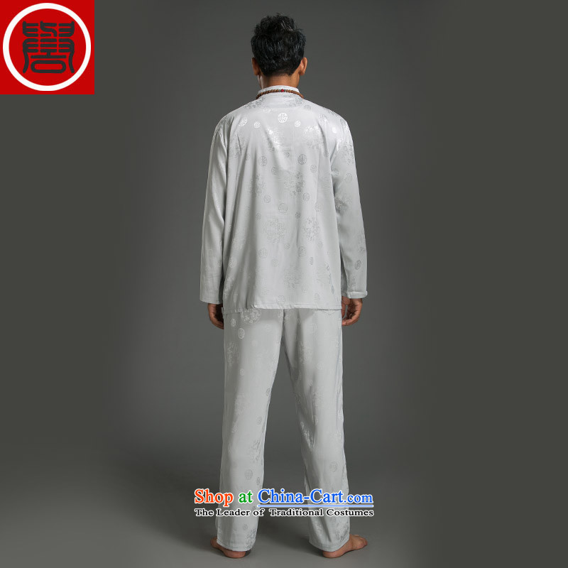 Renowned Tang dynasty China wind and long-sleeved Tang Dynasty Package for summer package men Chinese men white T-shirt, renowned (CHIYU (170),) , , , shopping on the Internet