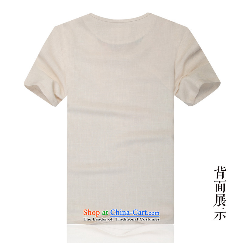 Renowned China wind men's summer linen disc detained round-neck collar short-sleeved swashplate detained Korean male personality white pictures, price jumbo (2XL) platters, brand! The elections are supplied in the national character of distribution, so action, buy now enjoy more preferential! As soon as possible.