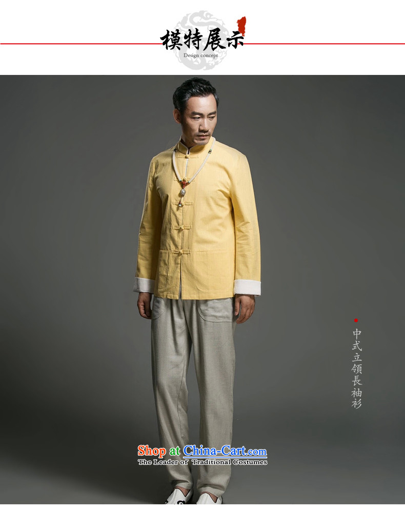 The fall of the renowned linen Solid Color Tang dynasty long-sleeved loose China wind men's jackets and disc buttoned, ethnic kung fu shirt Han-suk (185)Where pictures m Yellow, prices, brand platters! The elections are supplied in the national character of distribution, so action, buy now enjoy more preferential! As soon as possible.
