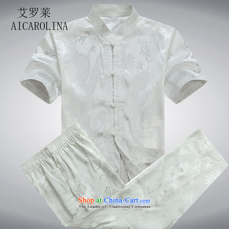 Hiv Rollet summer in older men Tang dynasty short-sleeved T-shirt Kit Chinese middle-aged men and leisure services ball-white kit M HIV ROLLET (AICAROLINA) , , , shopping on the Internet