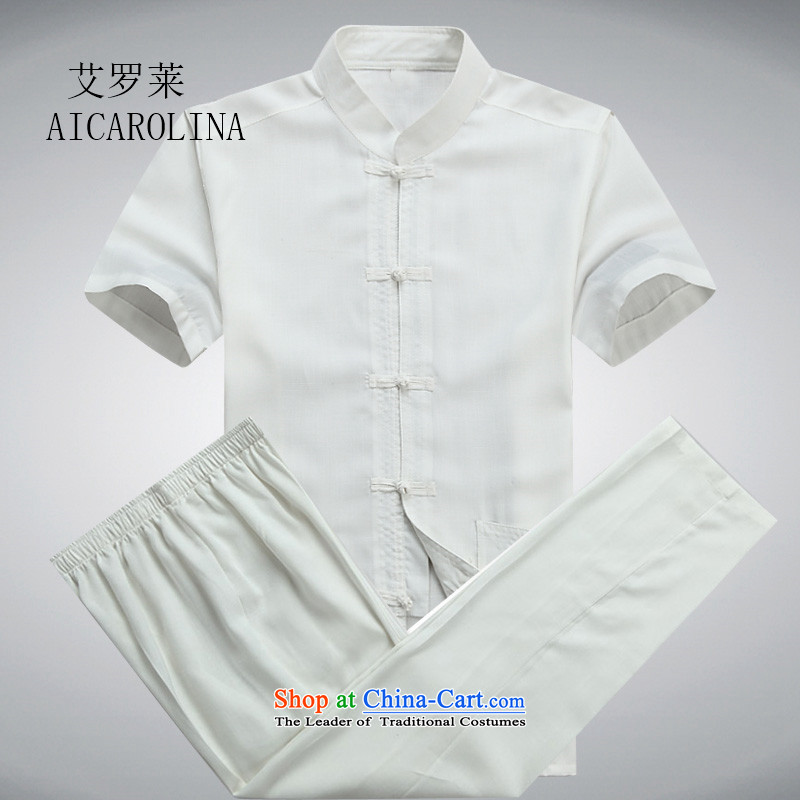 Hiv Rollet men short-sleeved Tang Dynasty Package for older peoples Han-summer Chinese male and white T-shirt kit S, HIV (AICAROLINA ROLLET) , , , shopping on the Internet