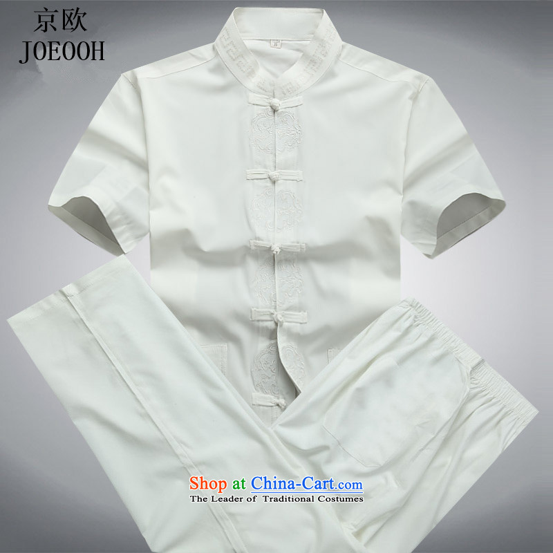 Kyung Nam Mr Tang dynasty OSCE short-sleeved T-shirt older package for China wind load father sheikhs Han-men-yard White Kit XL, Putin (JOE OOH) , , , shopping on the Internet