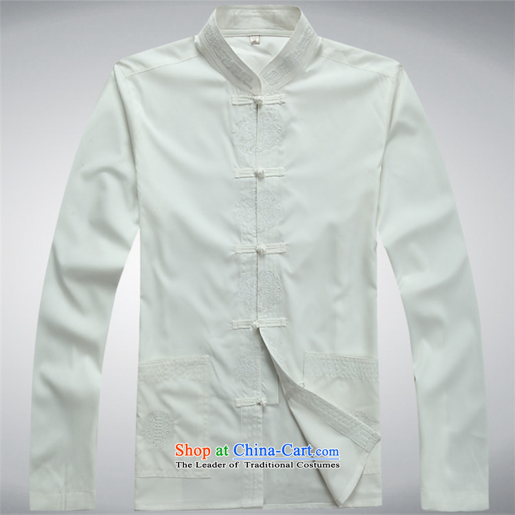 Beijing New European men Tang Dynasty Package for long-sleeved elderly Chinese tunic spring and summer load Han-jacket grandpa load white shirt XL Photo, prices, brand platters! The elections are supplied in the national character of distribution, so action, buy now enjoy more preferential! As soon as possible.