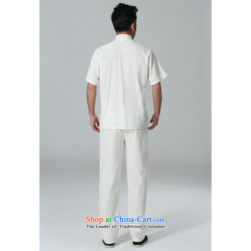 Find Sophie summer new men short-sleeved Tang Dynasty Chinese collar of his breast embroidered dragon cotton linen tai chi service men kit kit , L, find Sophie , , , shopping on the Internet