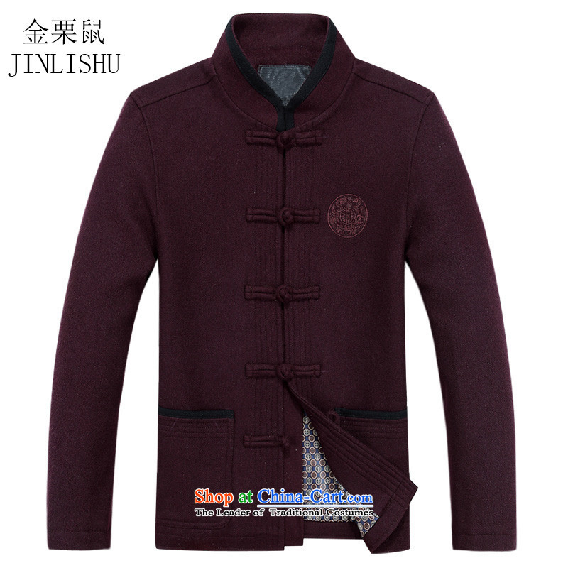 Kanaguri Mouse China wind spring men of older persons in the Tang dynasty a Tang Dynasty Chinese tunic suit male maroon XXL, kanaguri mouse (JINLISHU) , , , shopping on the Internet