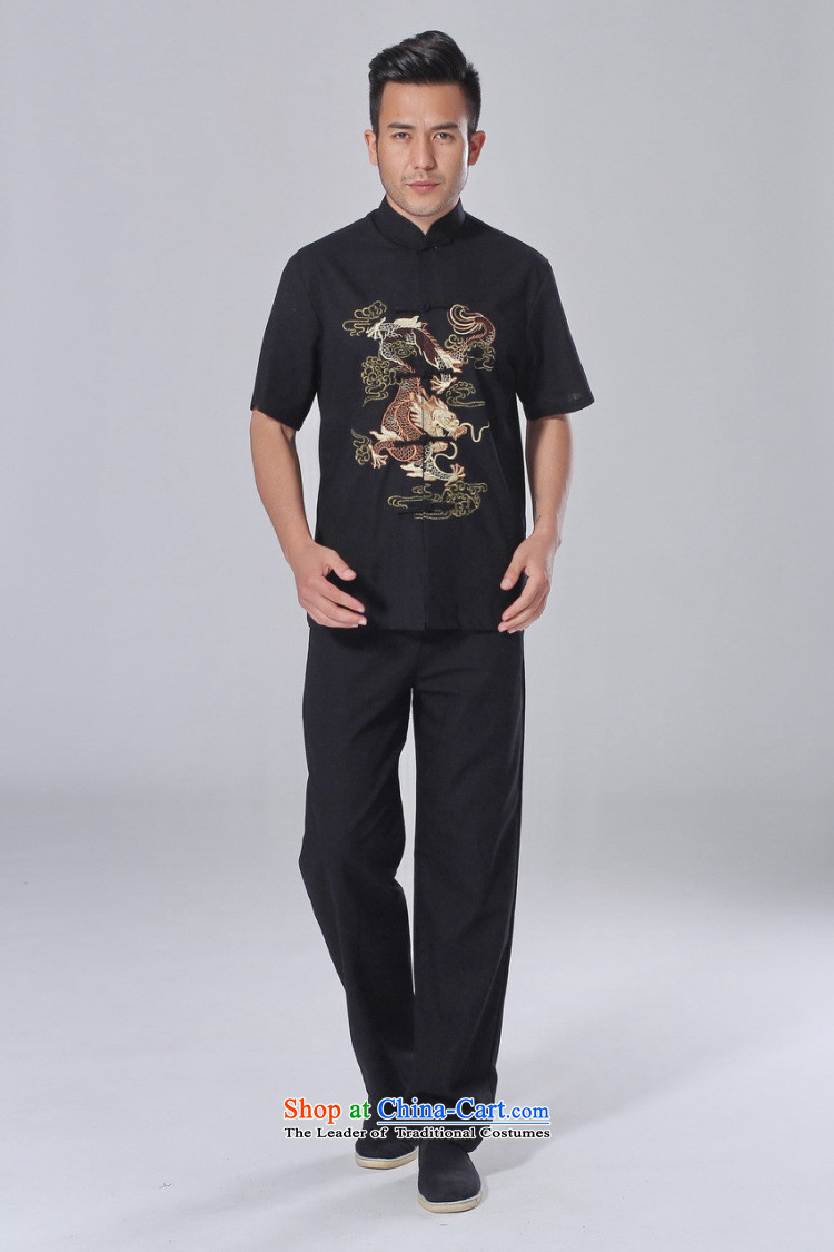Figure for summer flowers New Men Tang Dynasty Chinese improved to cut Yong-nam, embroidered cotton linen Tai Chi Kit short-sleeved clothing kit XL Photo, prices, brand platters! The elections are supplied in the national character of distribution, so action, buy now enjoy more preferential! As soon as possible.