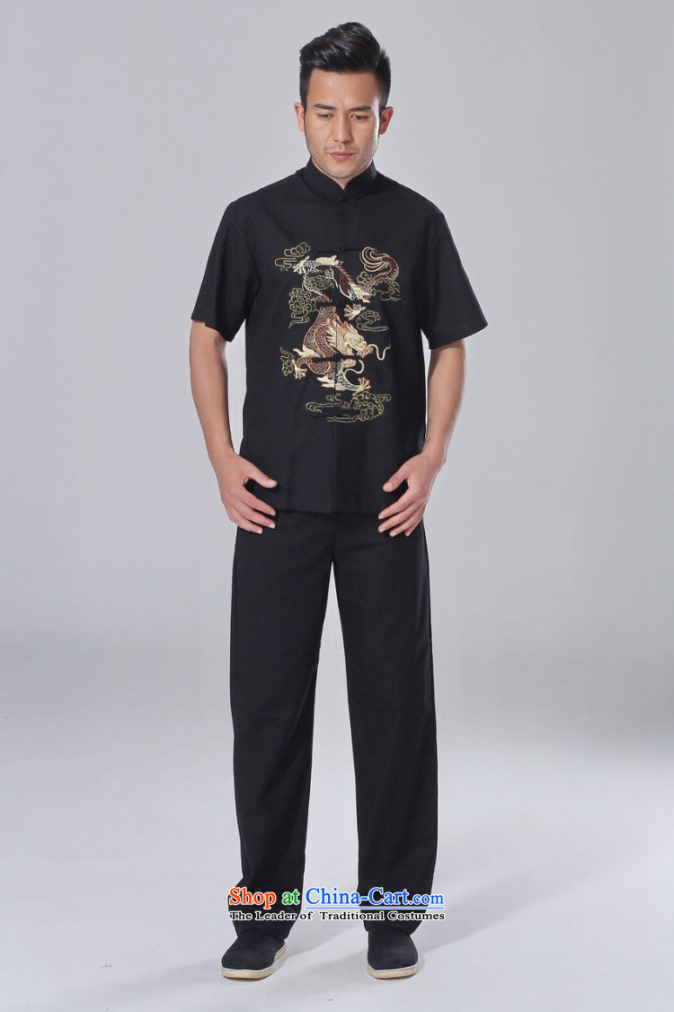 Figure for summer flowers New Men Tang Dynasty Chinese improved to cut Yong-nam, embroidered cotton linen Tai Chi Kit short-sleeved clothing kit XL Photo, prices, brand platters! The elections are supplied in the national character of distribution, so action, buy now enjoy more preferential! As soon as possible.