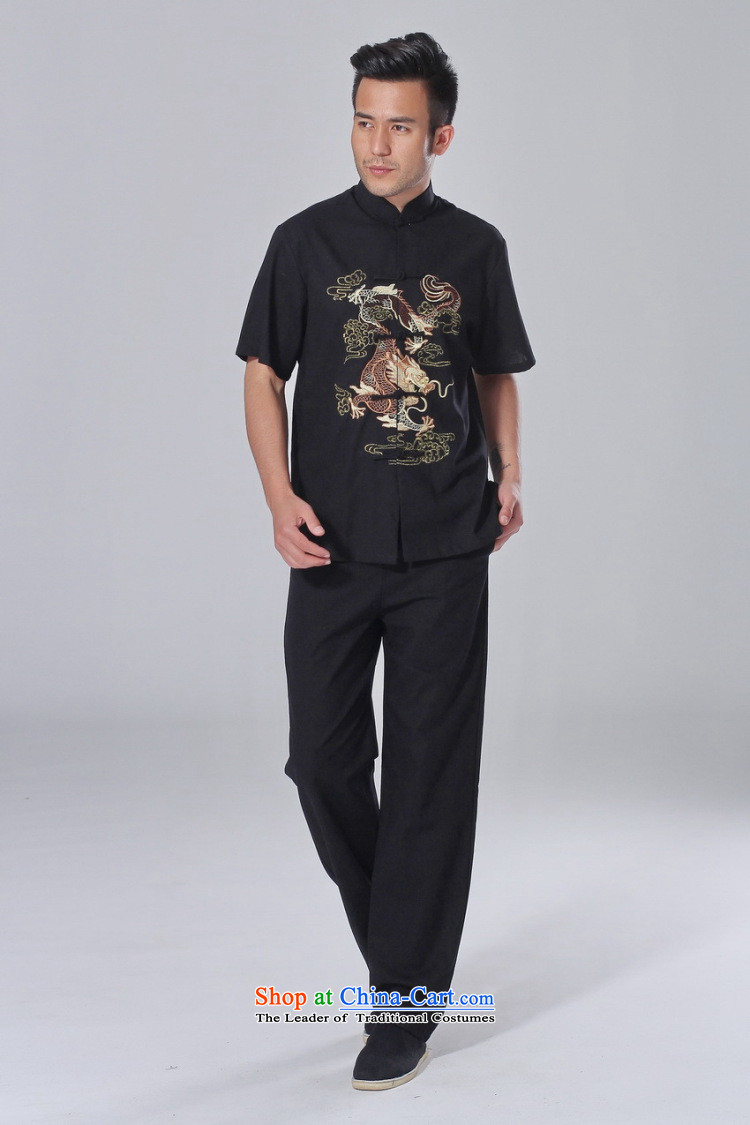 Find Sophie Summer New Men Tang Dynasty Chinese improved to cut Yong-nam, embroidered cotton linen Tai Chi Kit short-sleeved clothing kit XL Photo, prices, brand platters! The elections are supplied in the national character of distribution, so action, buy now enjoy more preferential! As soon as possible.