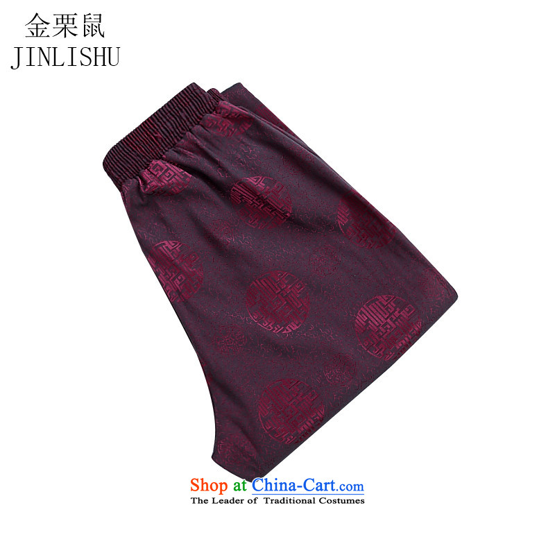 Kanaguri Mouse New China Wind Pants elastic waist Tang straight men casual pants comfortable Tang pants red?XL