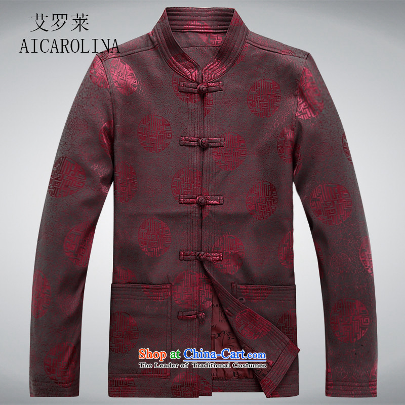 Hiv Rollet of older persons in the Tang dynasty and long-sleeved shirt men Chun men's jacket coat elderly Tang red clothes , L, HIV (AICAROLINA ROLLET) , , , shopping on the Internet