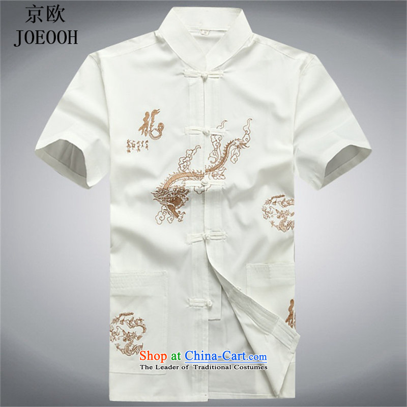 Beijing Europe 2015 Summer men in older father replace sheikhs wind loose large short-sleeved Chinese Tang Dynasty Package white T-shirt   , L, Putin (JOE OOH) , , , shopping on the Internet