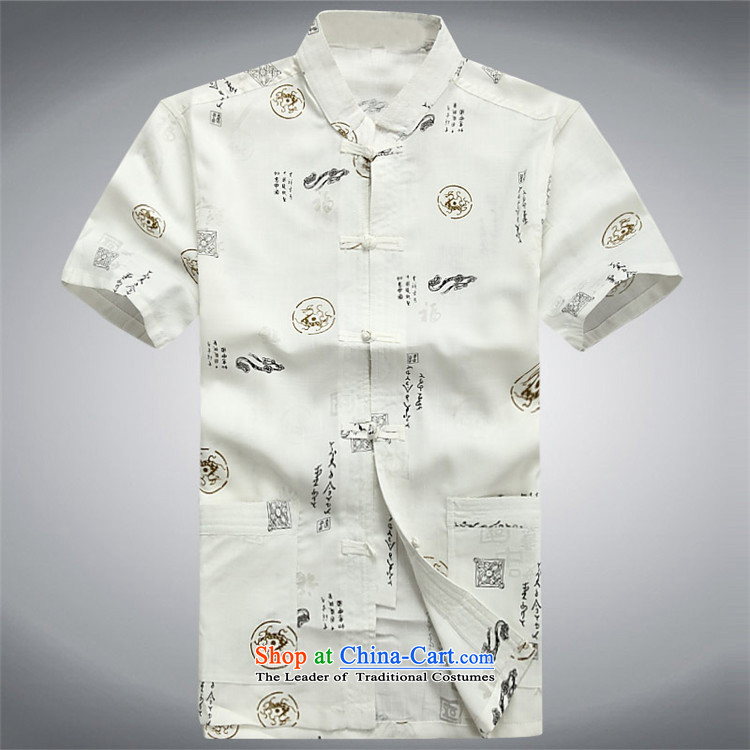 Rollet HIV Tang dynasty in the number of older men and short-sleeved T-shirt Tang Dynasty Chinese summer men Tang Dynasty Han-Menswear beige聽XXL picture, prices, brand platters! The elections are supplied in the national character of distribution, so action, buy now enjoy more preferential! As soon as possible.